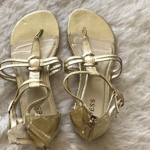 Guess Sandals- Gold- Size 8.5